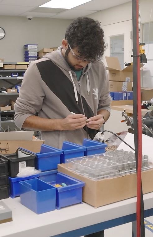 Man working on a product